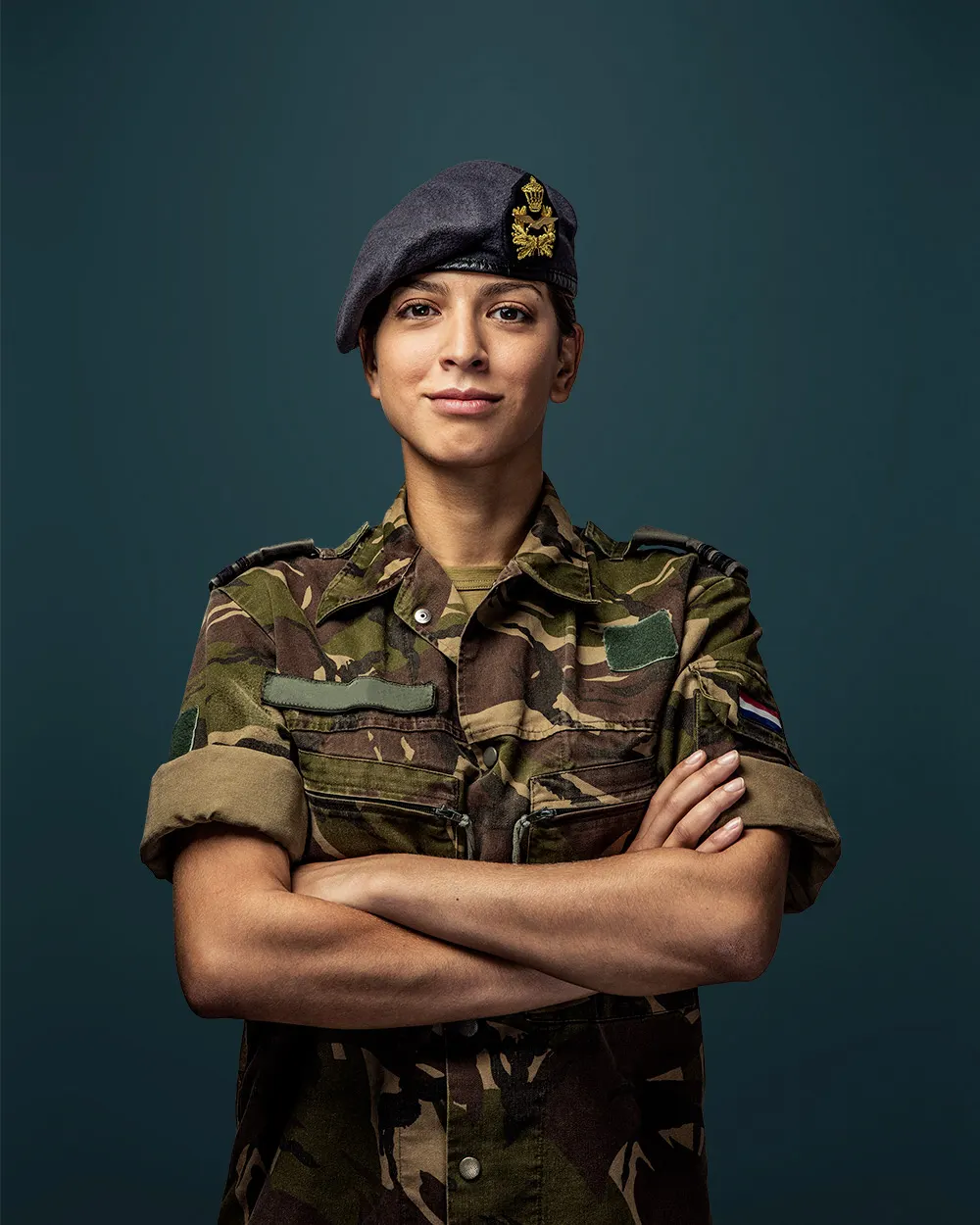 portrait of a woman in military uniform