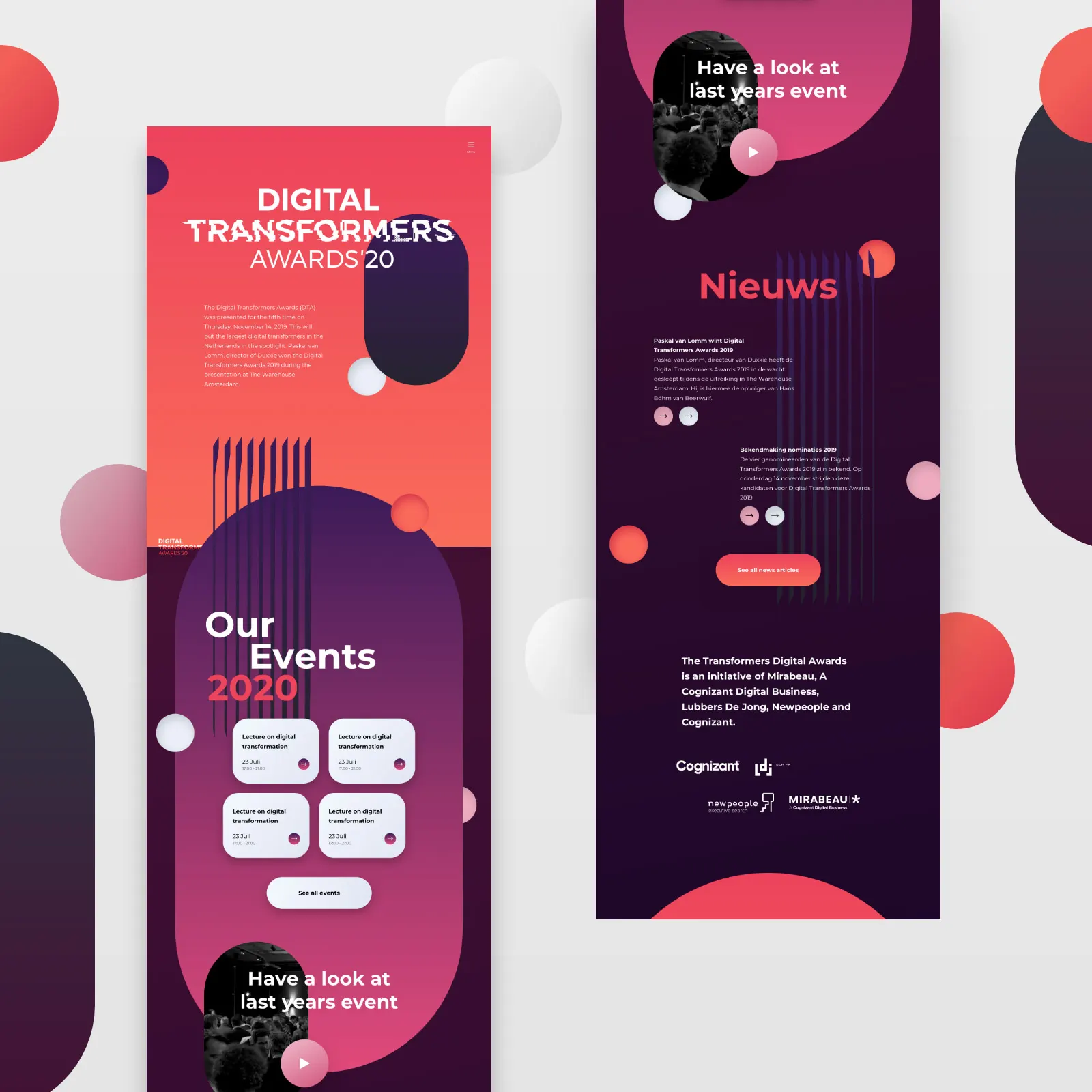 image of a case study for the digital transformers awards website