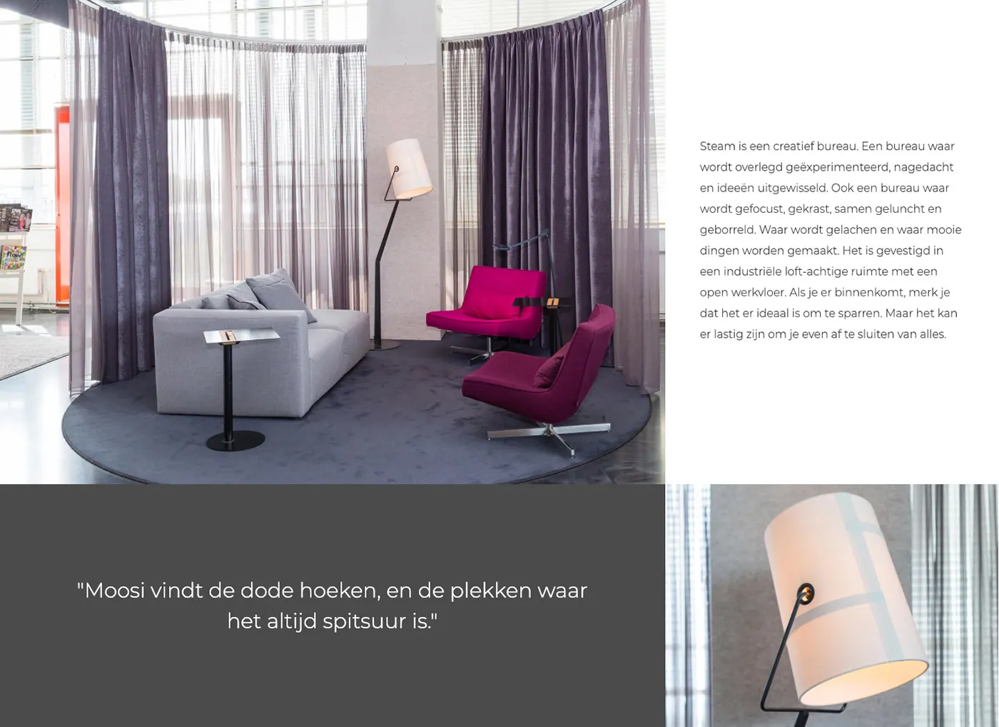 screenshot of website design