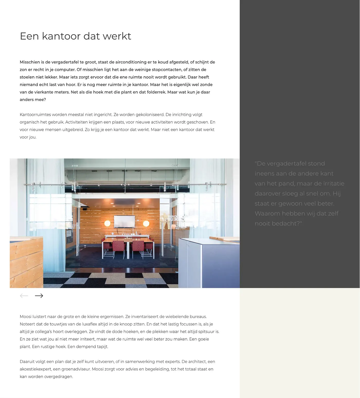 screenshot of website design