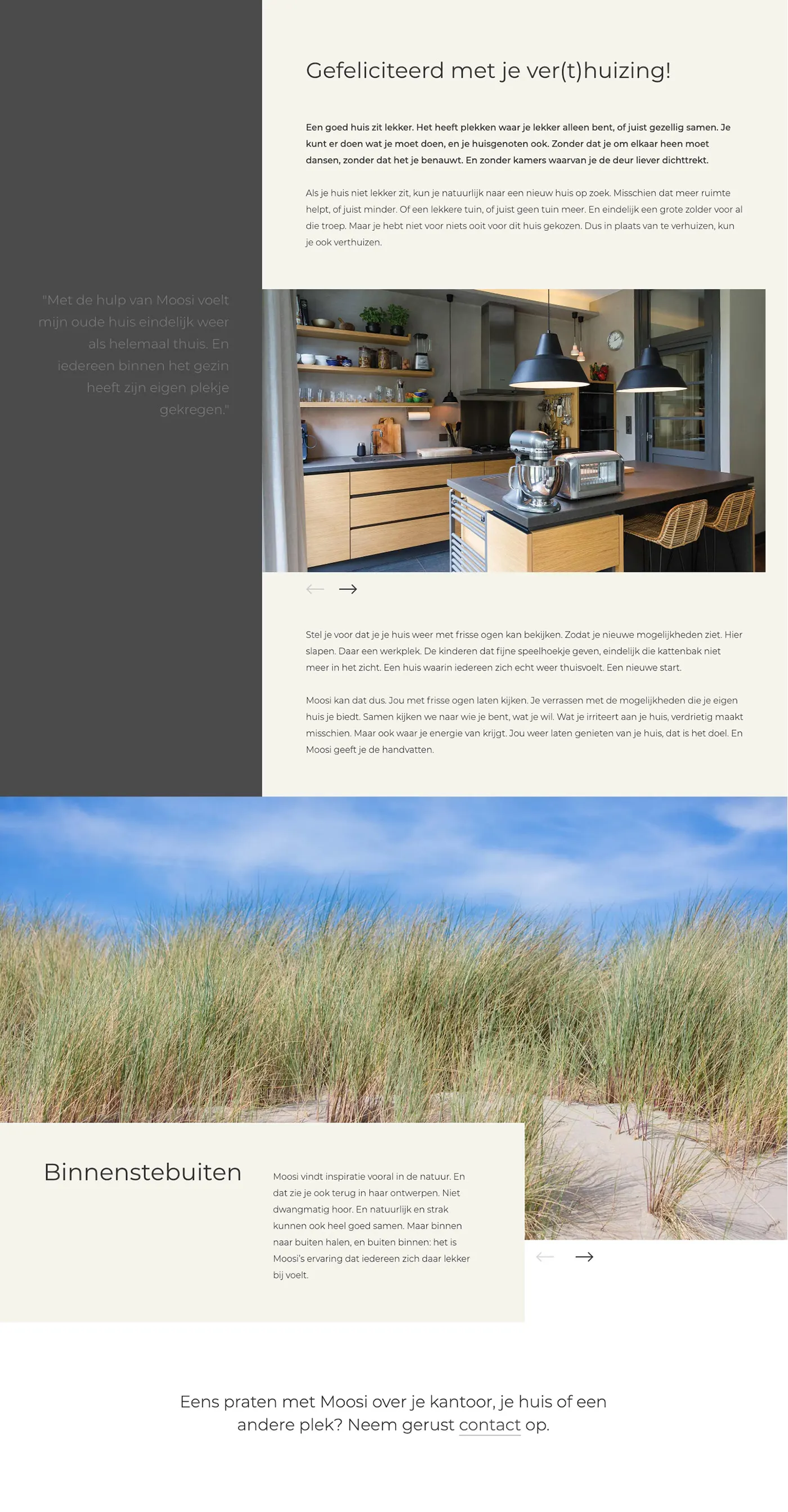 screenshot of website design