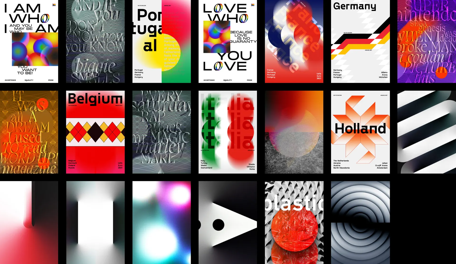 collage of poster designs
